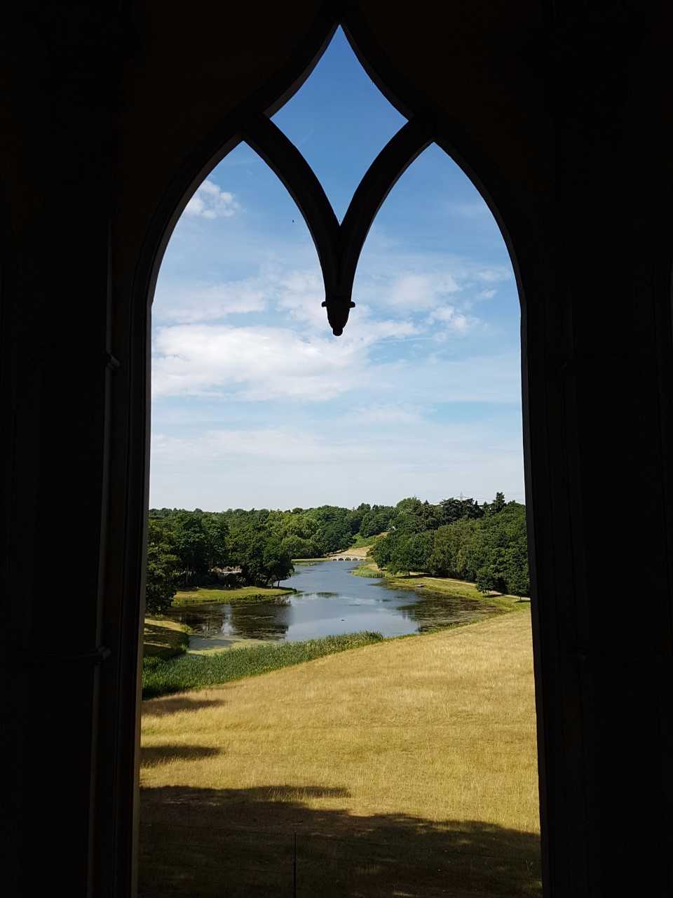 View from Gothic Temple across the lake